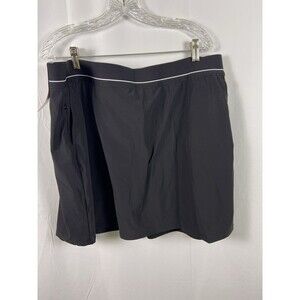 Women’s Black Resort Skort Sz XL 2 Slash Pockets 2 Zip Pockets Pull On Stretch